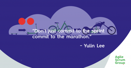 Scrum quote commit to the marathon