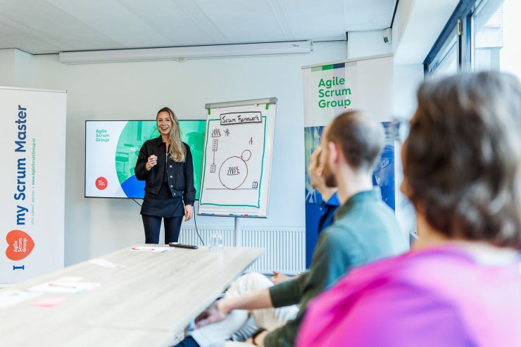Kanban training Agile scrum group foto van trainer