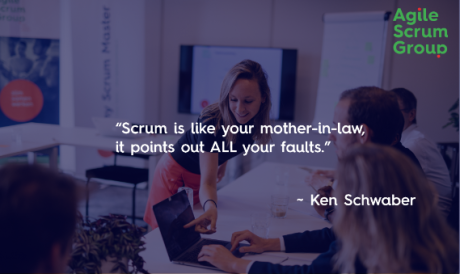 Agile quote Scrum is like your mother in law